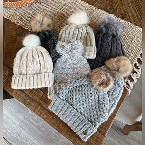 Assorted women’s beanies